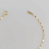 925 Silver Geometric Corrugated Chain Bracelet 14K Plated Women Gift
