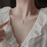 925 Silver Geometric Zircon Pendant Necklace 14k Plated Chain