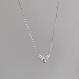 925 Silver Pearl Necklace V-shaped Clavicle Chain