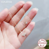 925 Sterling Silver Plated 14K Pav Chain Bracelet