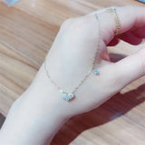 925 Sterling Silver Plated 14K Pav Chain Bracelet