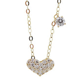 925 Sterling Silver Plated 14K Pav Chain Bracelet