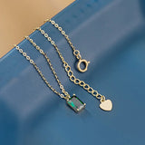 925 Silver Emerald Bracelet in Temperament Chian