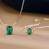 925 Silver Emerald Bracelet in Temperament Chian