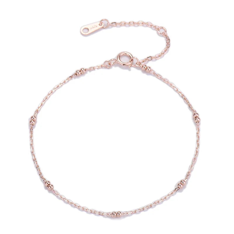 925 Silver Rose Gypsophila Peas Bracelet for Women