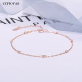 925 Silver Rose Gypsophila Peas Bracelet for Women