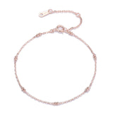 925 Silver Rose Gypsophila Peas Bracelet for Women