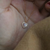 925 Silver Shell Love Pendant Necklace Women Red Chain Fine Jewelry