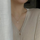 925 Silver Shell Love Pendant Necklace Women Red Chain Fine Jewelry