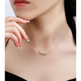925 Silver Zircon Crown Pendant Necklace 14k Plated Women Wedding Chain