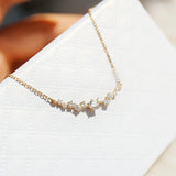 925 Sterling Silver Smiley Zircon Pendant Necklace Crystal Light Necklace
