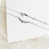 925 Sterling Silver Smiley Zircon Pendant Necklace Crystal Light Necklace
