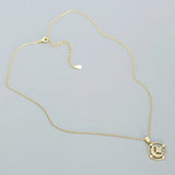 925 Silver Star Moon Zircon Pendant Necklace Women Wedding Party Jewelry