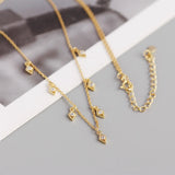 925 Silver Tassel Zircon Pendant Necklace Women