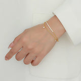 925 Silver 3 Crystal Zircon Bracelet for Girls