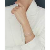 925 Silver 3 Crystal Zircon Bracelet for Girls