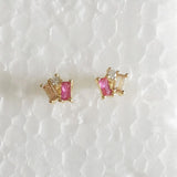 925 Silver Rectangle Zircon Stud Earrings Women Arrival