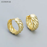 9mm Punk Rock 925 Sterling Silver Twisted Earrings