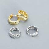 9mm Punk Rock 925 Sterling Silver Twisted Earrings