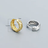 9mm Punk Rock 925 Sterling Silver Twisted Earrings