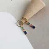 925 Silver Zircon Tassel Hoop Earrings for Women