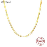 925 Silver Cuban Chain Necklace Unisex Hip-hop Retro Chain Jewelry
