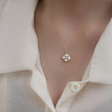 925 Silver Mini Pearl Pendant Necklace for Women
