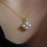 925 Silver Mini Pearl Pendant Necklace for Women