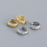 925 Silver Hoop Earrings 10mm CZ Fine Jewelry