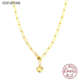 925 Silver Peach Heart Necklace Women Wedding Jewelry