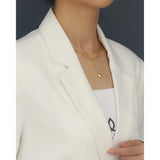 925 Silver Peach Heart Necklace Women Wedding Jewelry