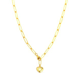 925 Silver Peach Heart Necklace Women Wedding Jewelry