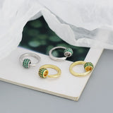 925 Silver Turquoise Bead Hoop Earrings for Women