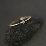 Green/White Zircon 925 Silver Wedding Ring
