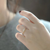 Green/White Zircon 925 Silver Wedding Ring