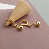 Punk 925 Sterling Silver Tassel Round Beads Drop Earrings Women