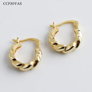 Punk Rock 925 Sterling Silver Hoop Earrings for Women
