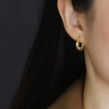 Punk Rock 925 Sterling Silver Hoop Earrings for Women