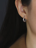 Punk Rock 925 Sterling Silver Hoop Earrings for Women
