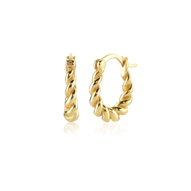 Punk Rock 925 Silver U-shaped Hoop Earrings