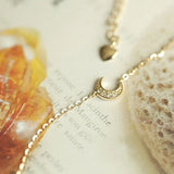 925 Silver 14k Plated Moon Charm Bracelet for Women