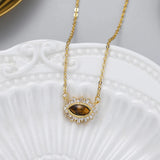 Tiger Eye 925 Sterling Silver Pendant Necklace