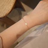925 Sterling Silver Chain Bracelets for Women Three Hearts Style