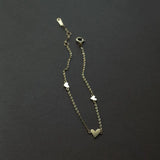 925 Sterling Silver Chain Bracelets for Women Three Hearts Style
