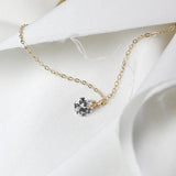 Zircon Necklace 925 Silver Plated 14k Chain Jewelry Gift
