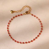 Multi-color Seed Beads Bracelet Plated 18K High Minimalist Jewelry Pulseras