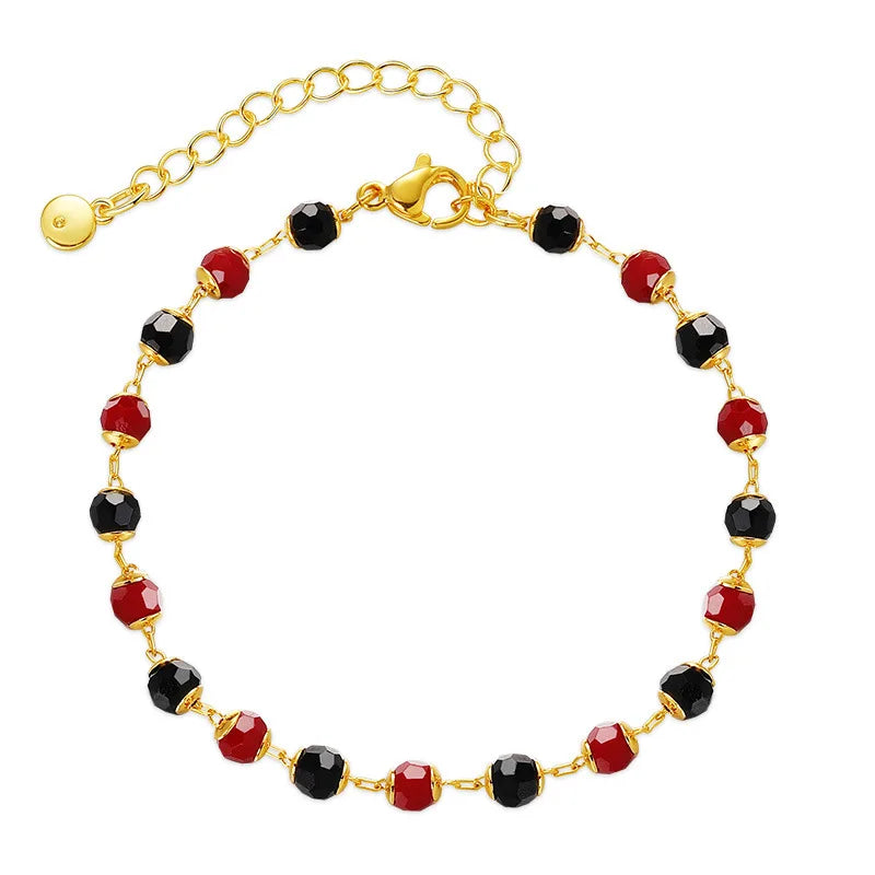 Colorful Acrylic Bracelet 18K Plated Minimalist Jewelry Pulseras
