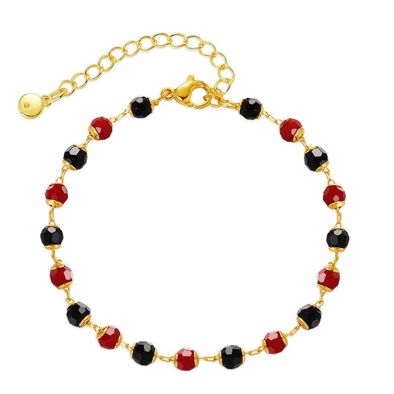 Colorful Acrylic Bracelet 18K Plated Minimalist Jewelry Pulseras