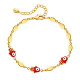 Hand of Fatima Multi-color Bracelet 18K Plated High Jewelry
