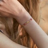 Hand of Fatima Multi-color Bracelet 18K Plated High Jewelry